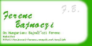 ferenc bajnoczi business card